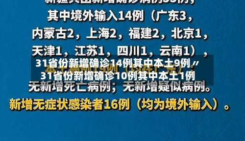 31省份新增确诊14例其中本土9例〃31省份新增确诊10例其中本土1例-第3张图片