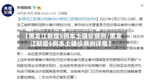 【黑龙江新增5例本土确诊病例/黑龙江新增5例本土确诊病例详情】-第2张图片